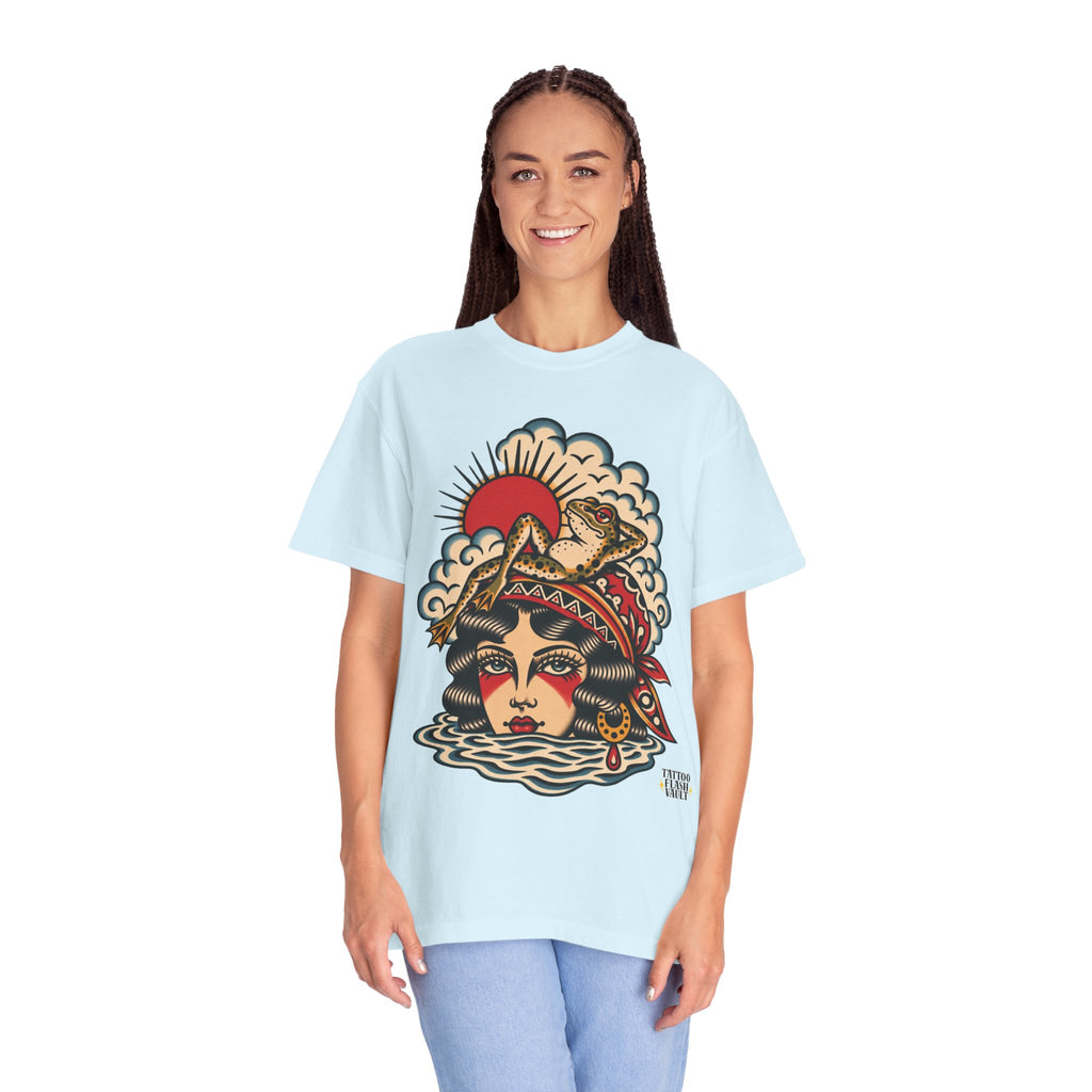 Frog & Lady of The Lake Tattoo Flash T-Shirt