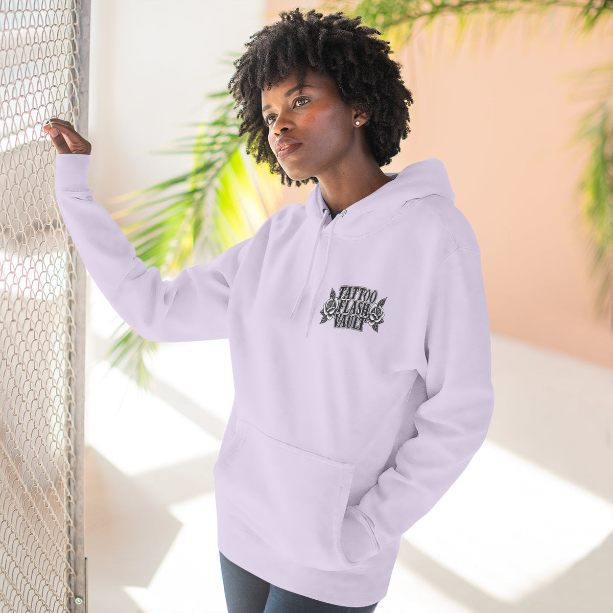 Sacrificial Lamb Tattoo Flash Pullover Hoodie (Back Design)