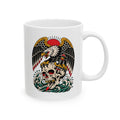 Eagle Tattoo Ceramic Mug — Patriotic Vintage-Style Coffee Cup (11oz, 15oz)