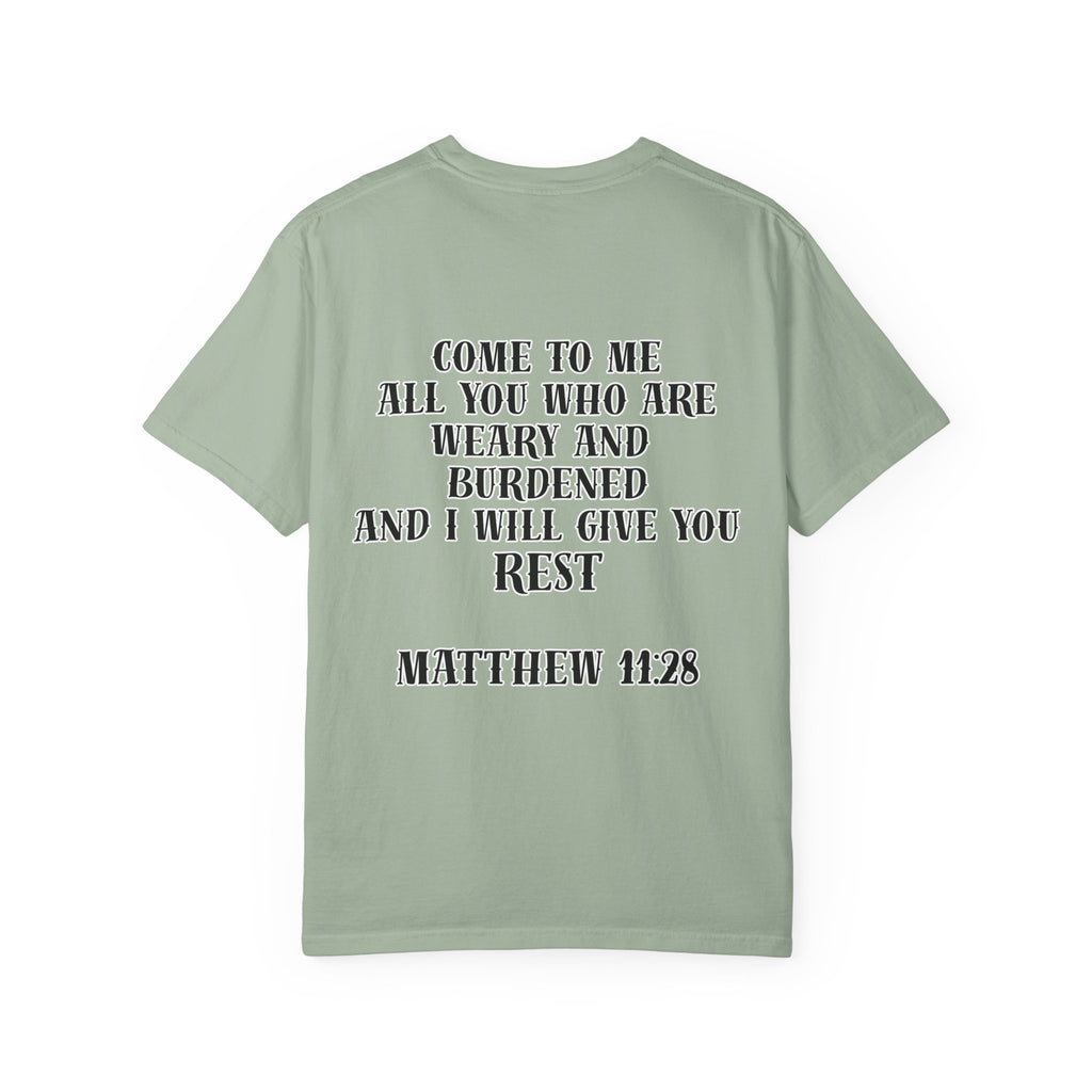 Matthew 11:28 Jesus Cross Tattoo Flash T-Shirt