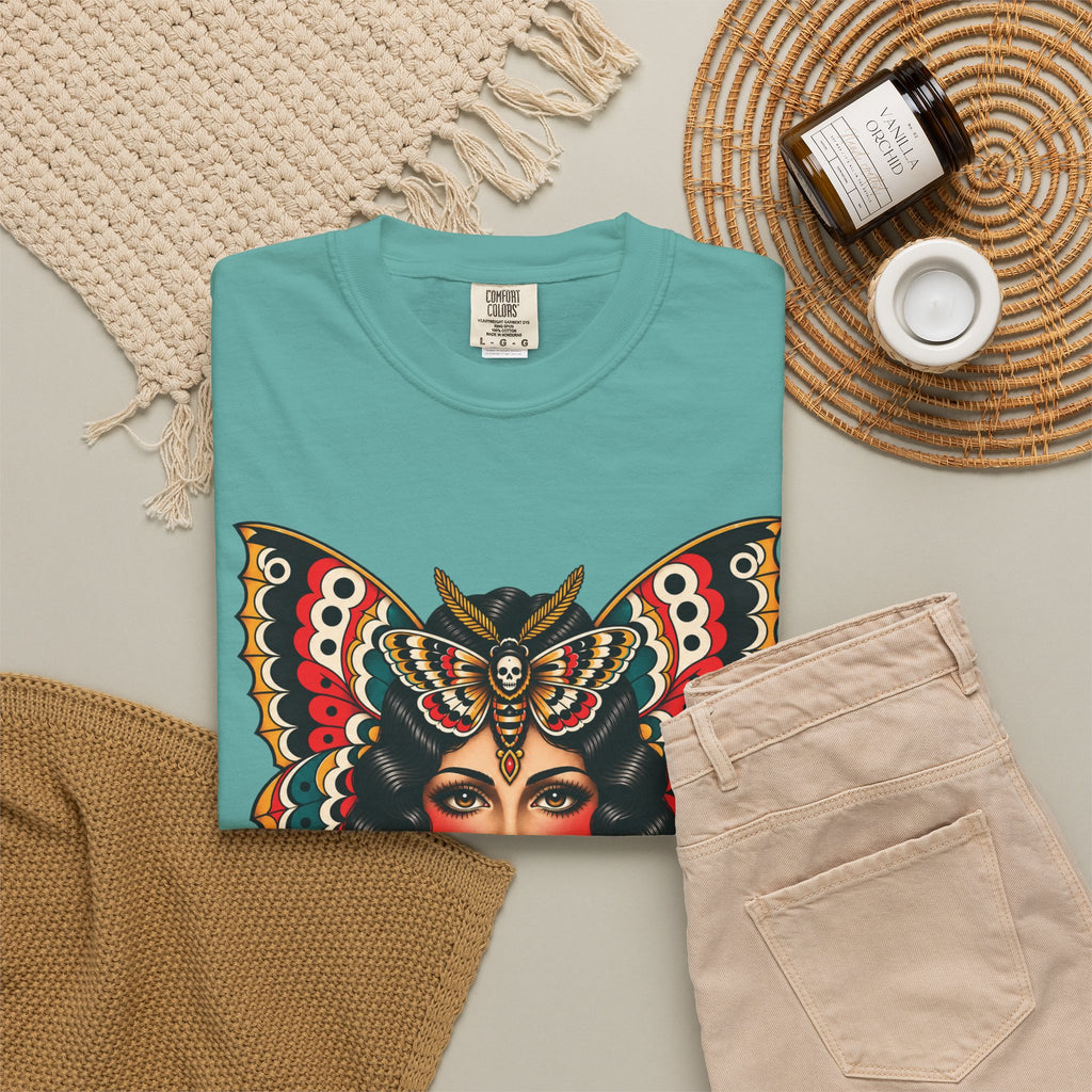 Gypsy Moth Woman Tattoo Flash Sheet T-Shirt