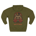 Stay Trashy Raccoon Tattoo Flash Pullover Hoodie (Back Design)