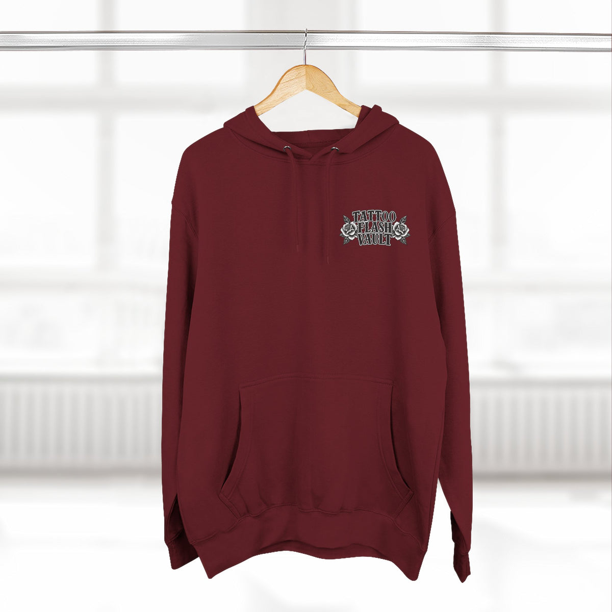 UFO& Black Cat Tattoo Flash Pullover Hoodie (Back Design)