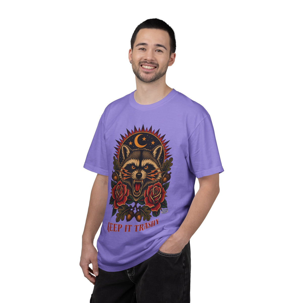 Keep It Trashy Raccoon Tattoo Flash T-Shirt