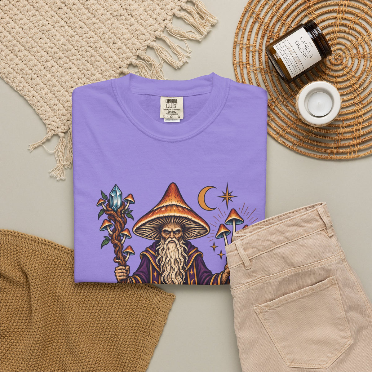 psilocybin Mushroom Wizard Tattoo Flash T-Shirt