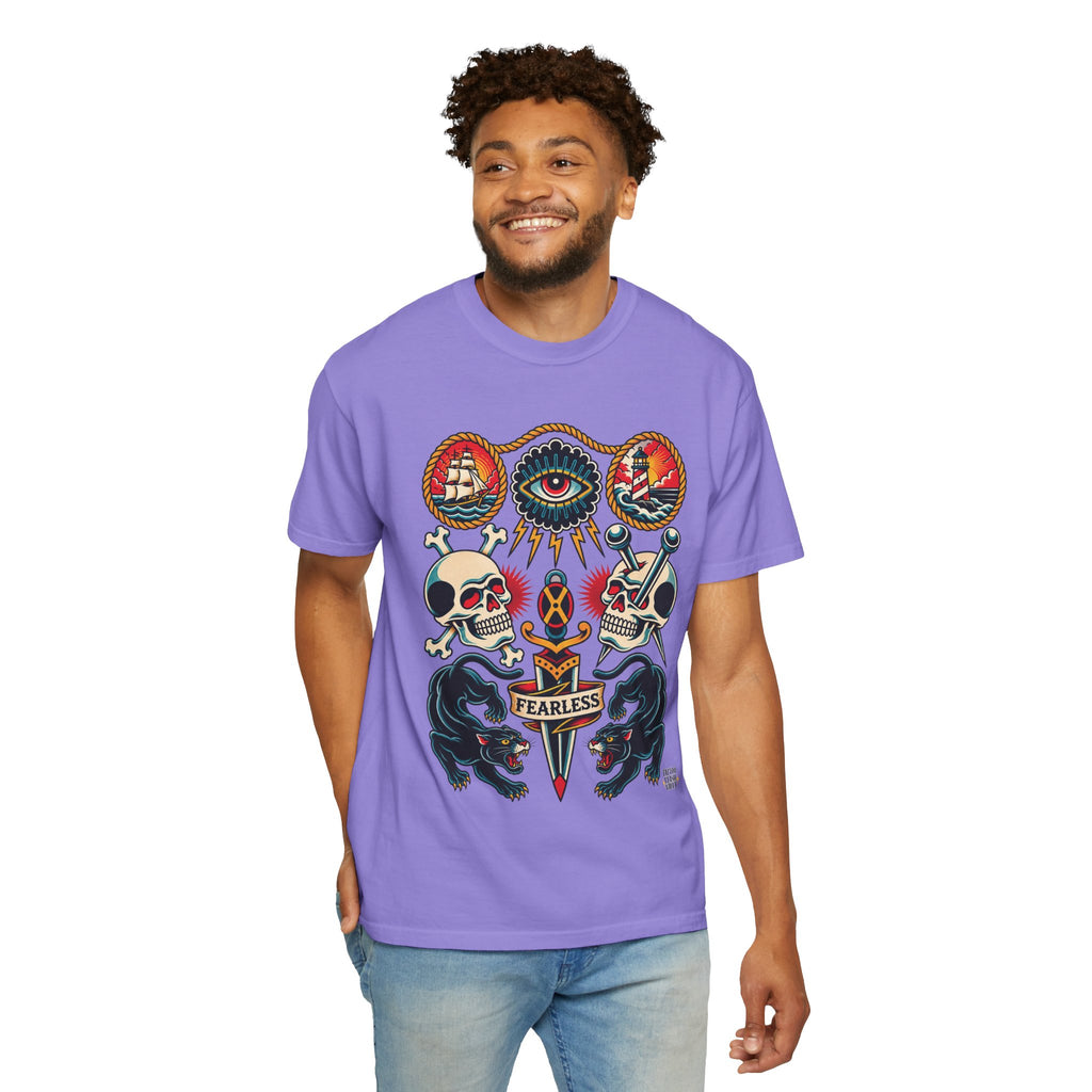 American Traditional Tattoo Flash Sheet T-Shirt
