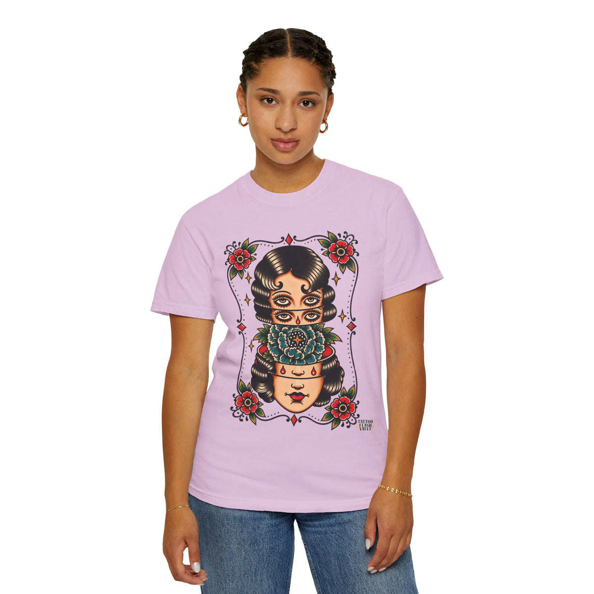 Floral Surrealism Tattoo Flash Sheet T-Shirt
