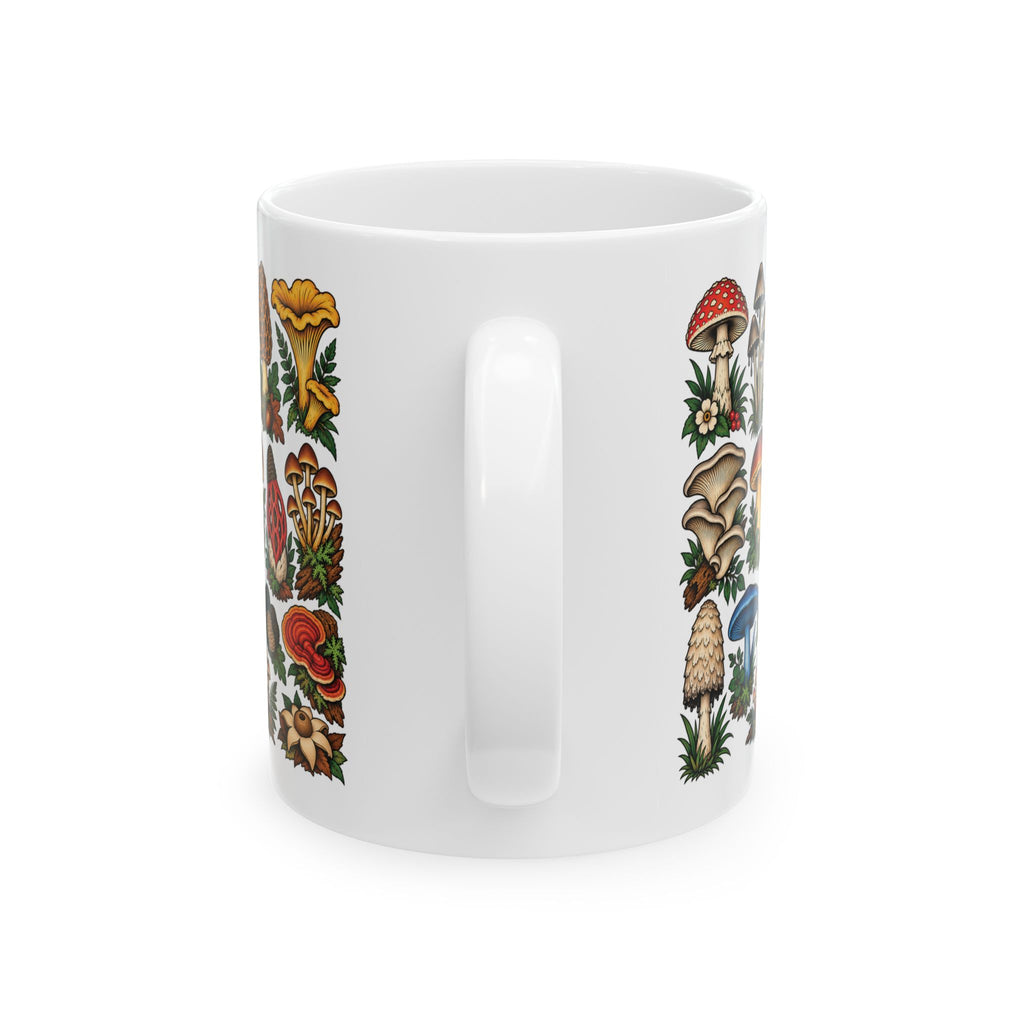 Mushroom Tattoo Flash Ceramic Coffee Mug (11oz, 15oz)