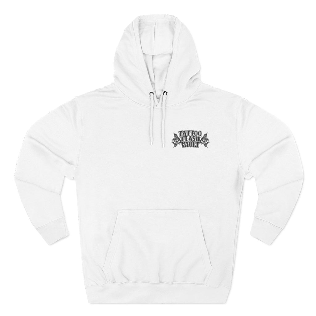 Sacrificial Lamb Tattoo Flash Pullover Hoodie (Back Design)