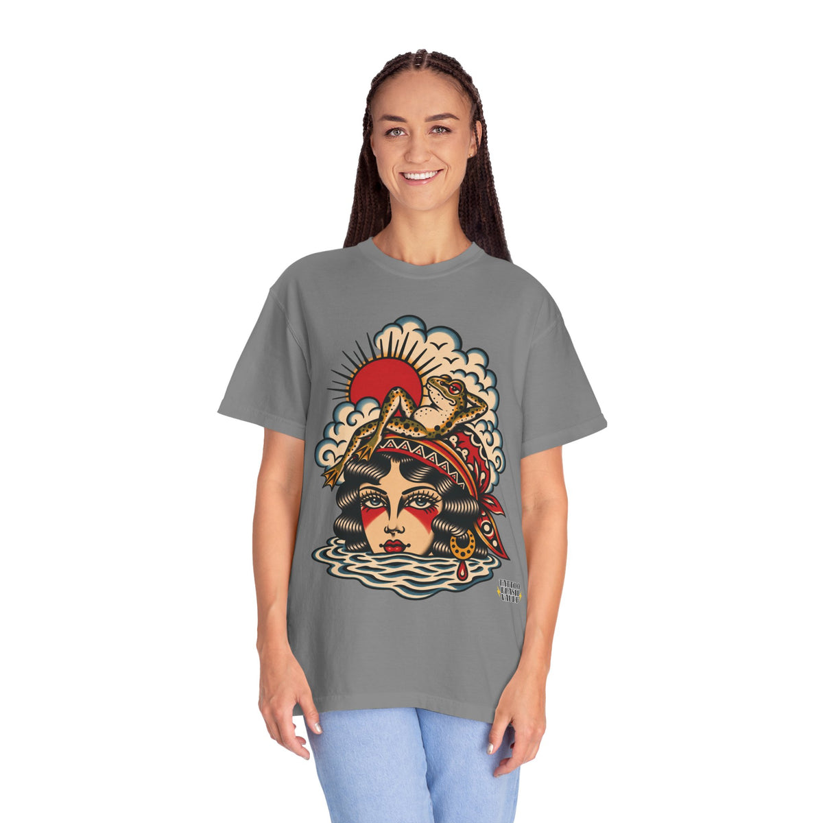 Frog & Lady of The Lake Tattoo Flash T-Shirt