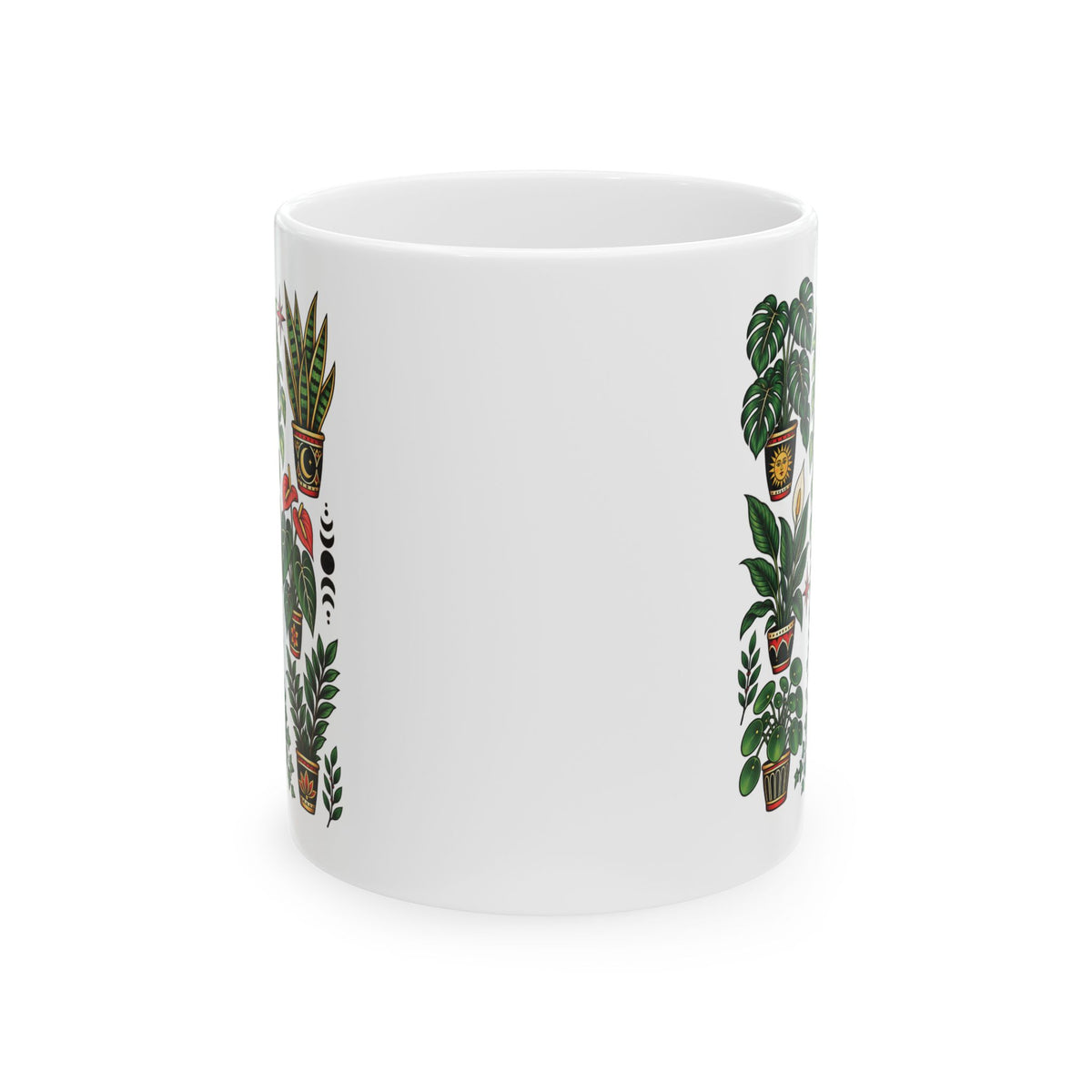 House Plant Tattoo Flash Ceramic Coffee Mug (11oz, 15oz)