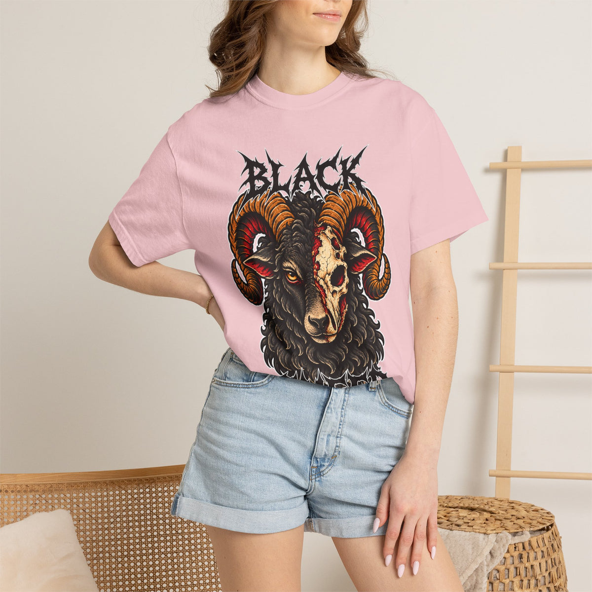 Black Sheep Tattoo Flash T-Shirt
