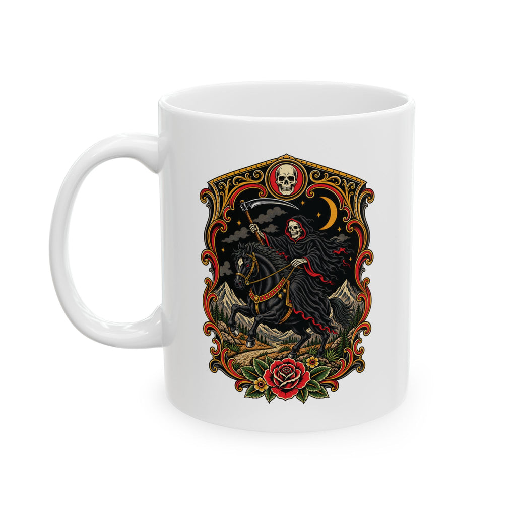 Grim Rider Tattoo Flash Coffee Mug (11oz & 15oz)