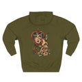 Frog Painter Tattoo Flash Pullover Hoodie (Back Design)