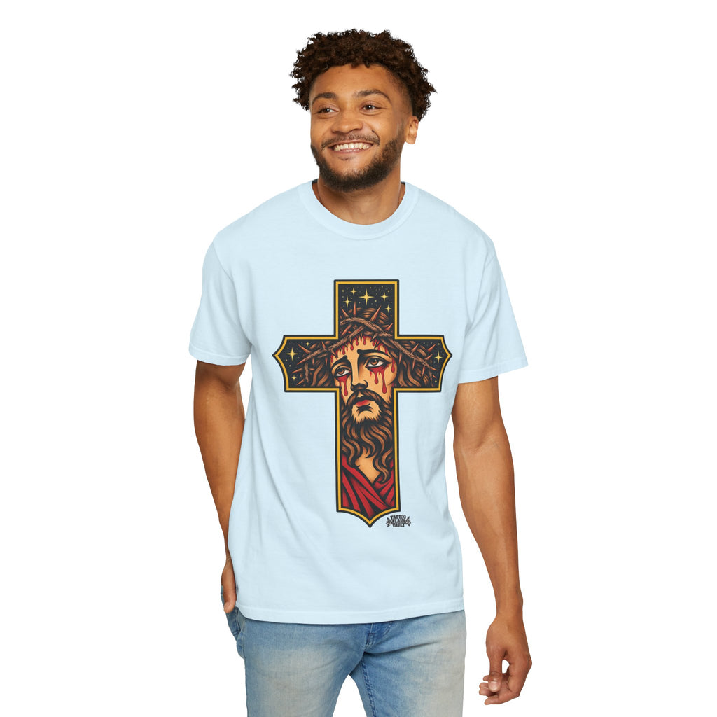 Matthew 11:28 Jesus Cross Tattoo Flash T-Shirt