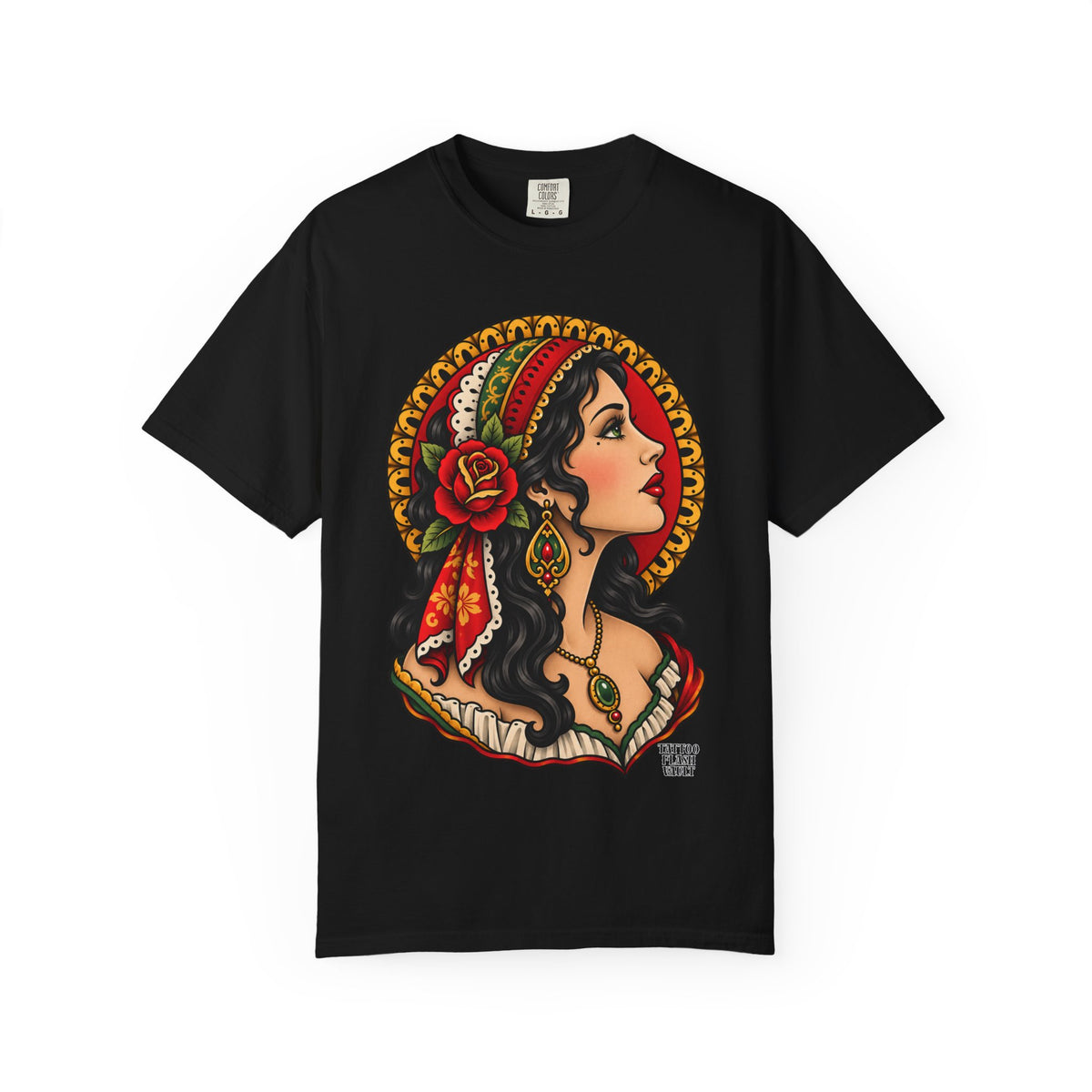 Esmeralda Gypsy Tattoo Flash T shirt