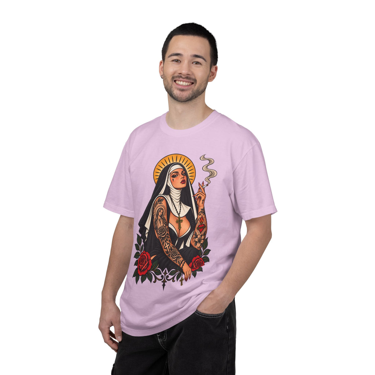 Rebel Nun Tattoo Flash T-Shirt