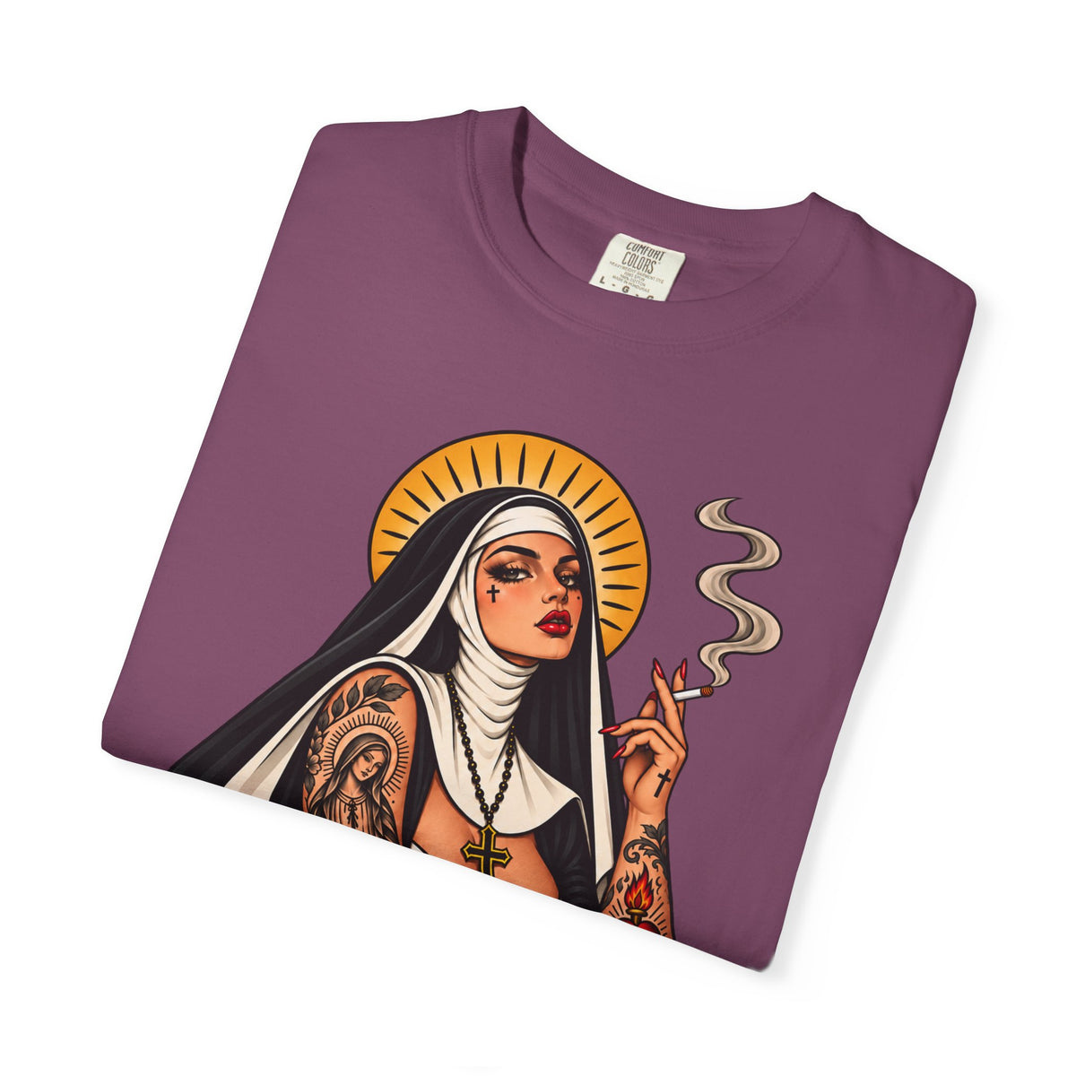 Rebel Nun Tattoo Flash T-Shirt