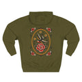 American Traditional Swallow & Rose Tattoo Flash Pullover Hoodie (Back Design)