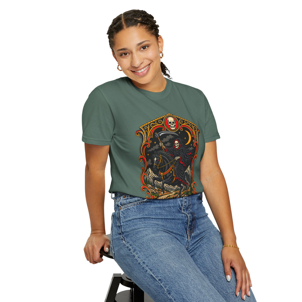 Grim Reaper Horseman Tattoo Flash T-Shirt