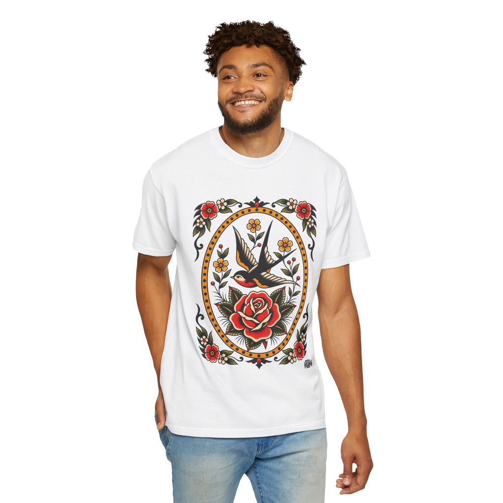Swallow & Rose Tattoo Flash T-Shirt
