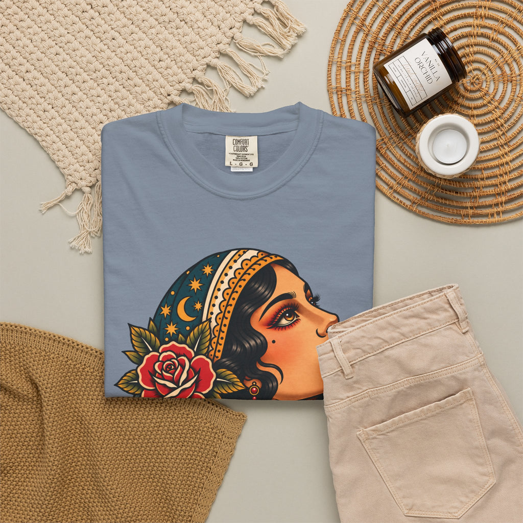 Gypsy Woman Tattoo Flash Sheet T-Shirt