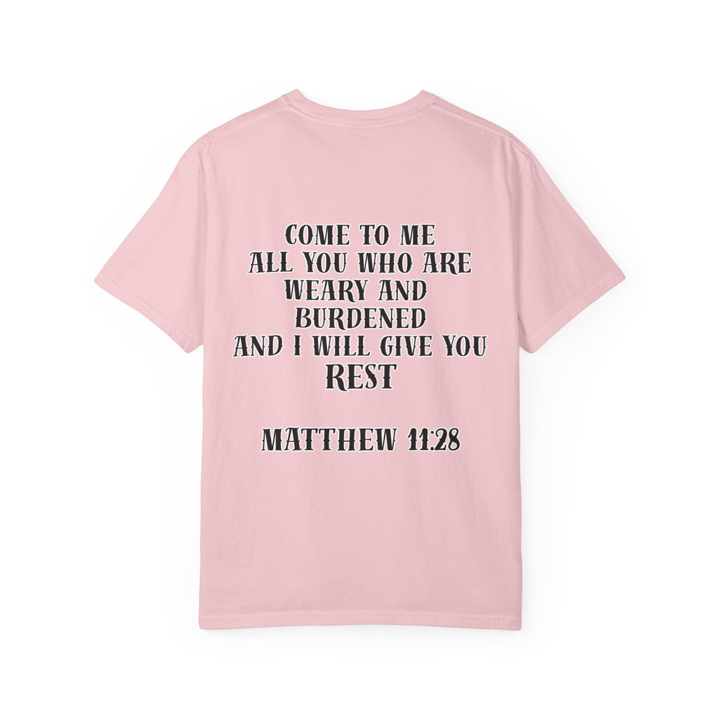 Matthew 11:28 Jesus Cross Tattoo Flash T-Shirt