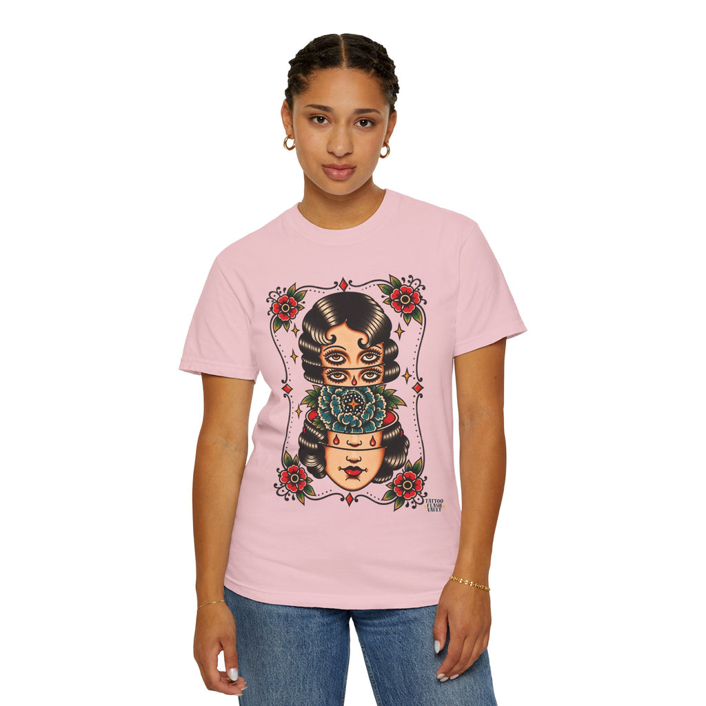 Floral Surrealism Tattoo Flash Sheet T-Shirt