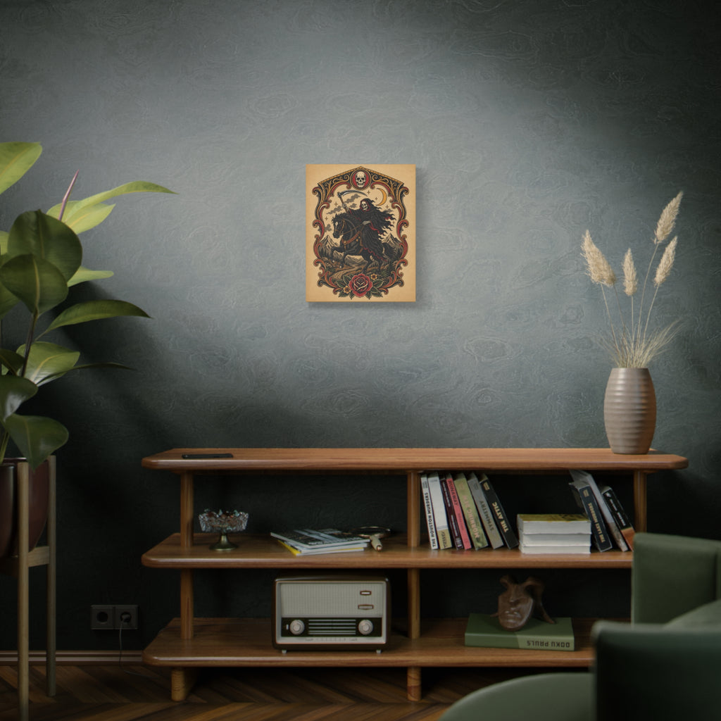 Grim Reaper Horseman Matte Canvas Wall Art