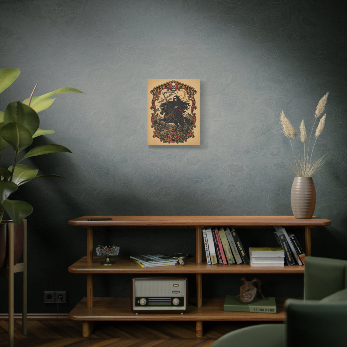 Grim Reaper Horseman Matte Canvas Wall Art