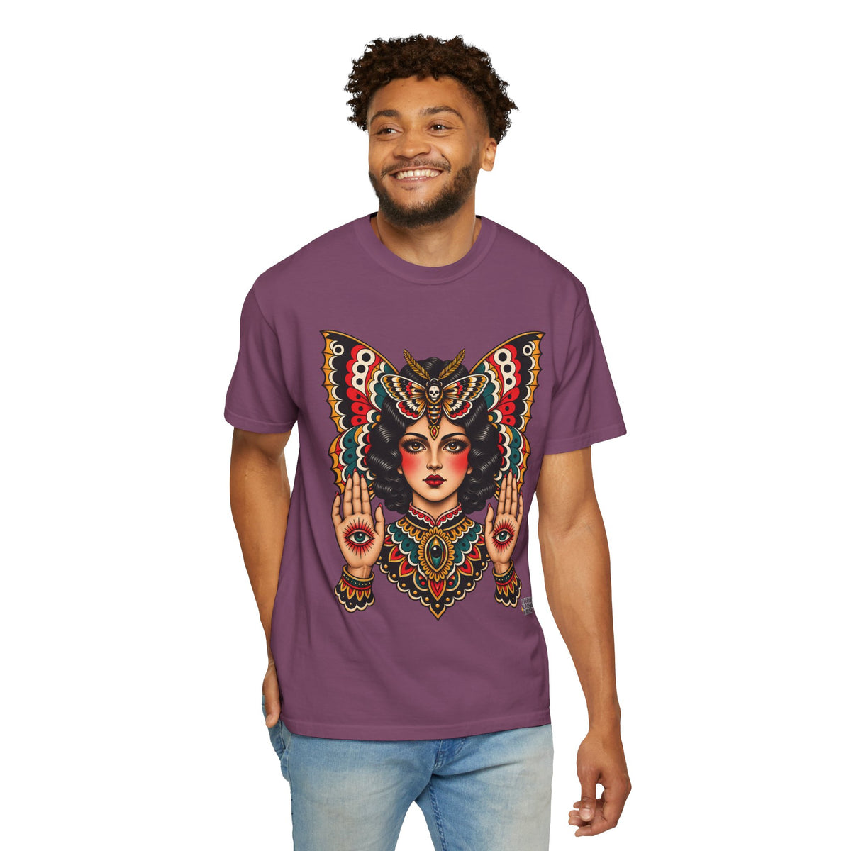 Gypsy Moth Woman Tattoo Flash Sheet T-Shirt