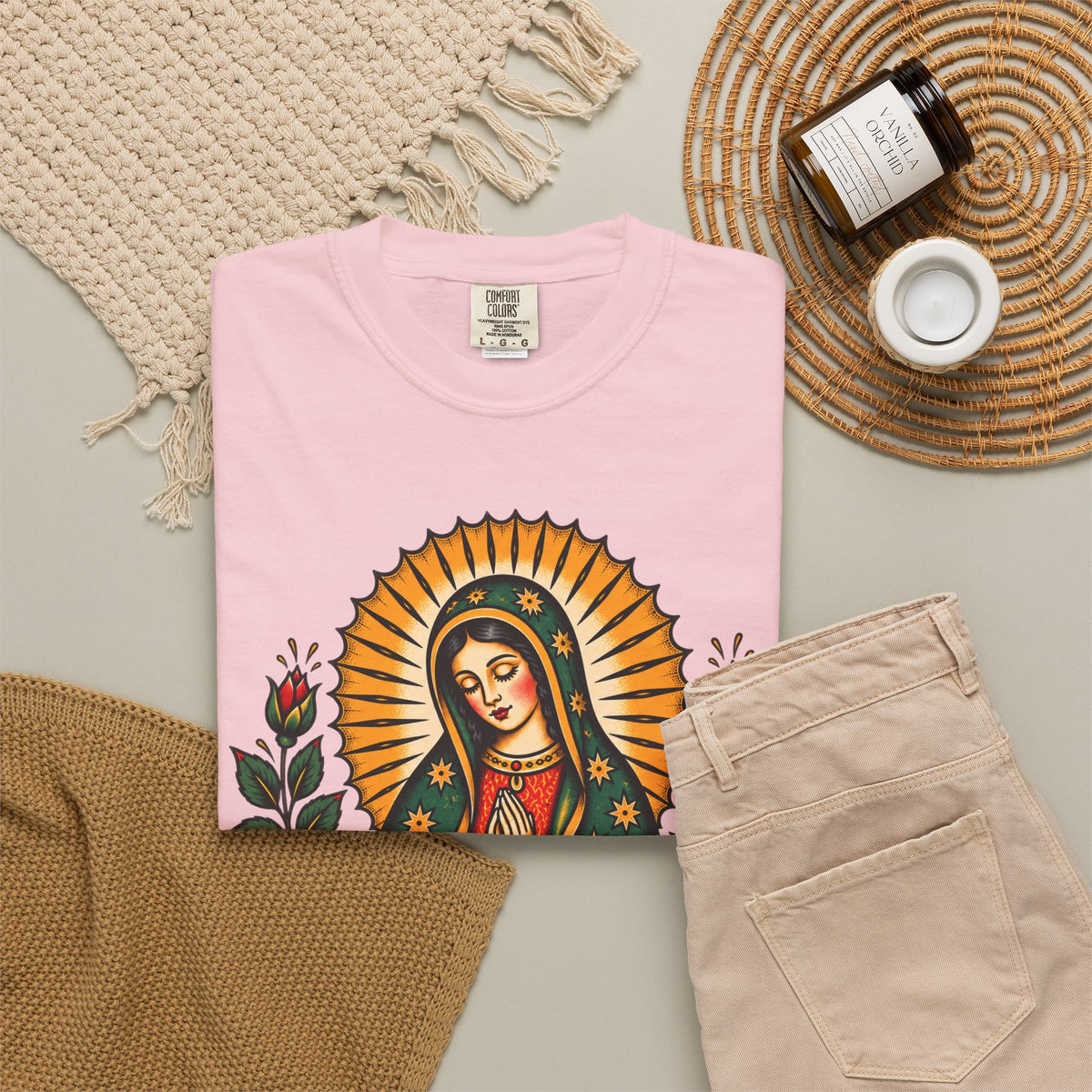 Our Lady of Guadalupe Tattoo Flash T-Shirt