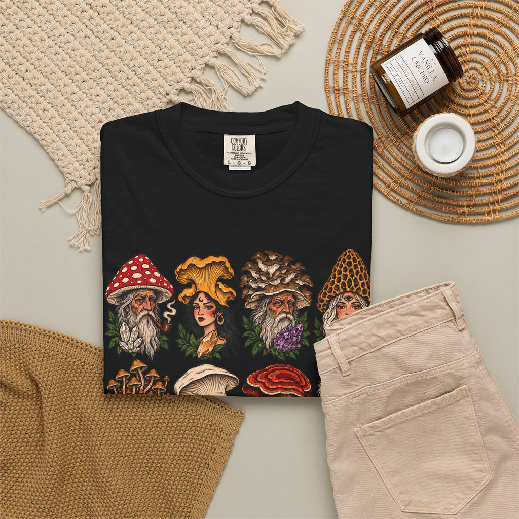 Mushroom Folks Tattoo Flash T Shirt