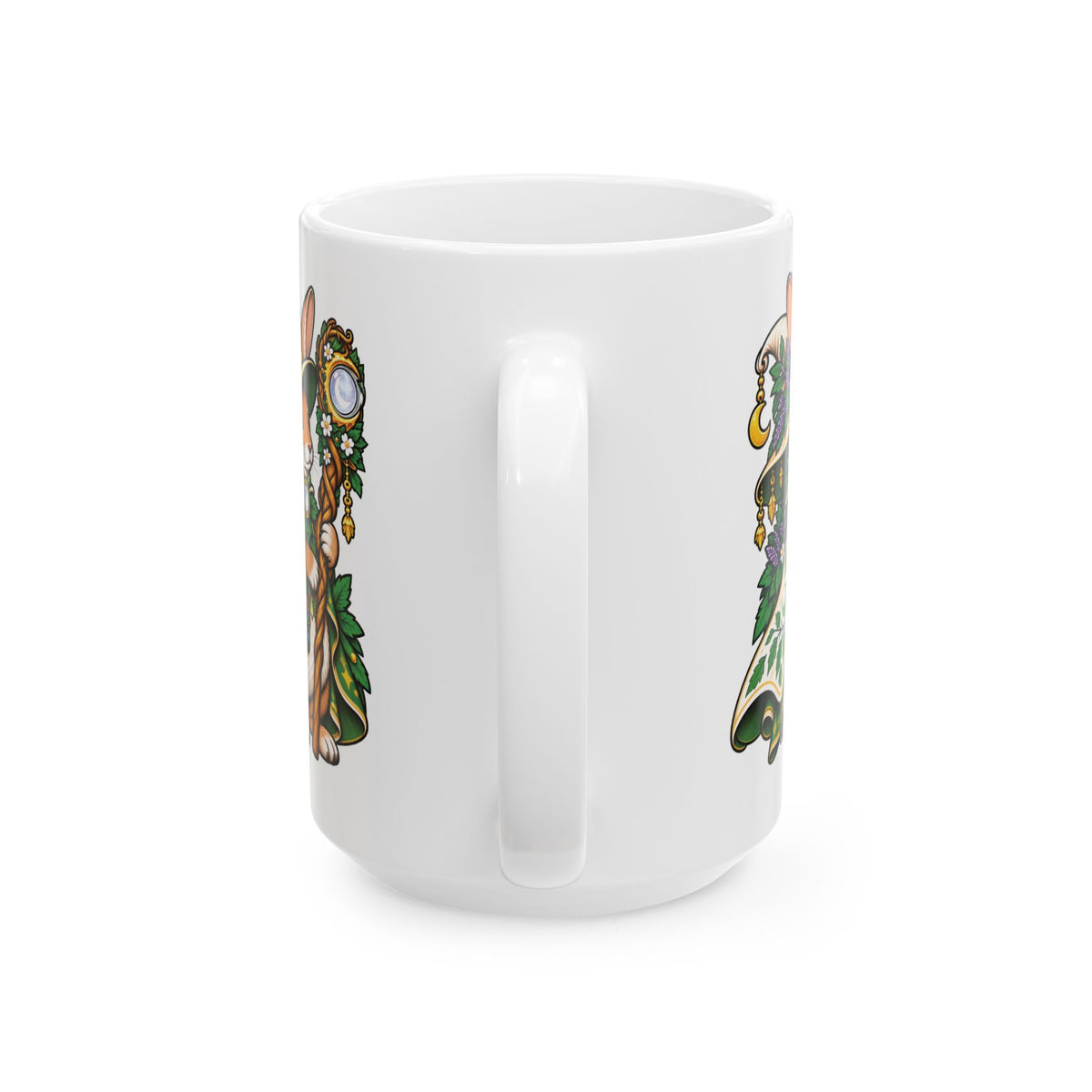 Rabbit Witch Tattoo Flash Ceramic Coffee Mug (11oz, 15oz)