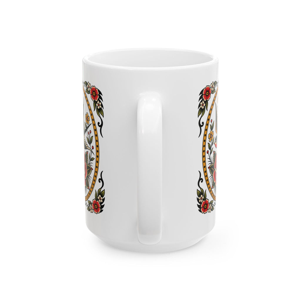 American Traditional Swallow Tattoo Flash Coffee Mug (11oz & 15oz)
