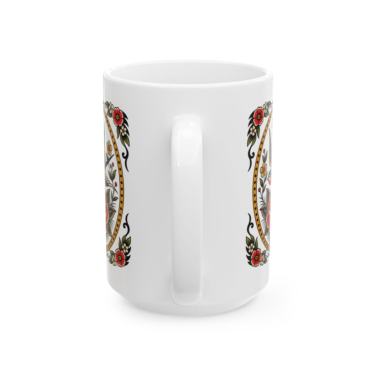 American Traditional Swallow Tattoo Flash Coffee Mug (11oz & 15oz)