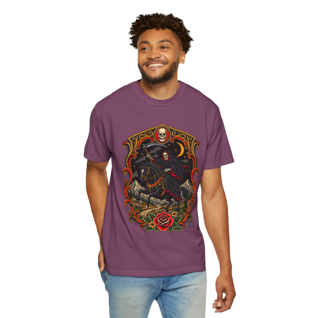 Grim Reaper Horseman Tattoo Flash T-Shirt