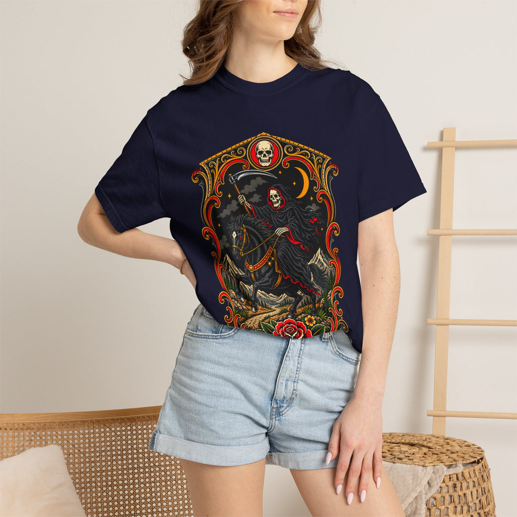 Grim Reaper Horseman Tattoo Flash T-Shirt