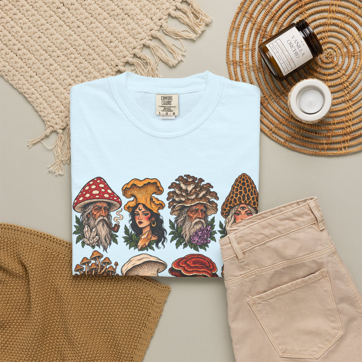 Mushroom Folks Tattoo Flash T Shirt