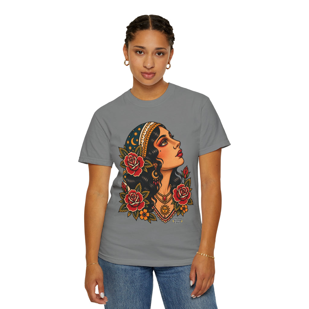 Gypsy Woman Tattoo Flash Sheet T-Shirt