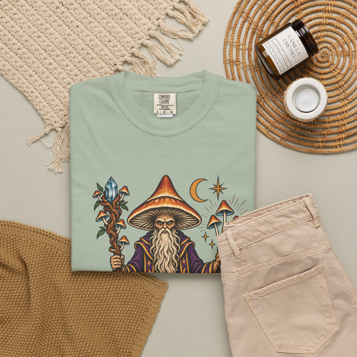 psilocybin Mushroom Wizard Tattoo Flash T-Shirt