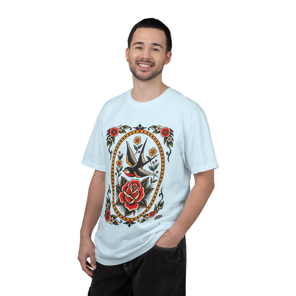 Swallow & Rose Tattoo Flash T-Shirt