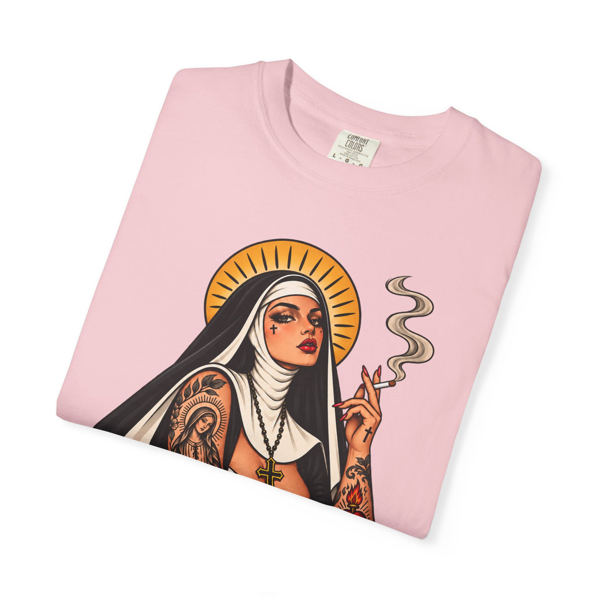 Rebel Nun Tattoo Flash T-Shirt