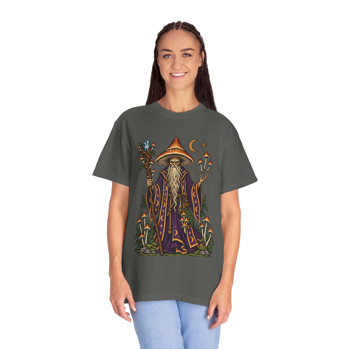 psilocybin Mushroom Wizard Tattoo Flash T-Shirt