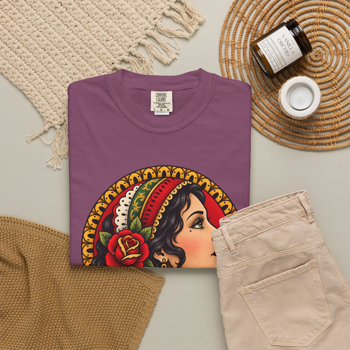 Esmeralda Gypsy Tattoo Flash T shirt