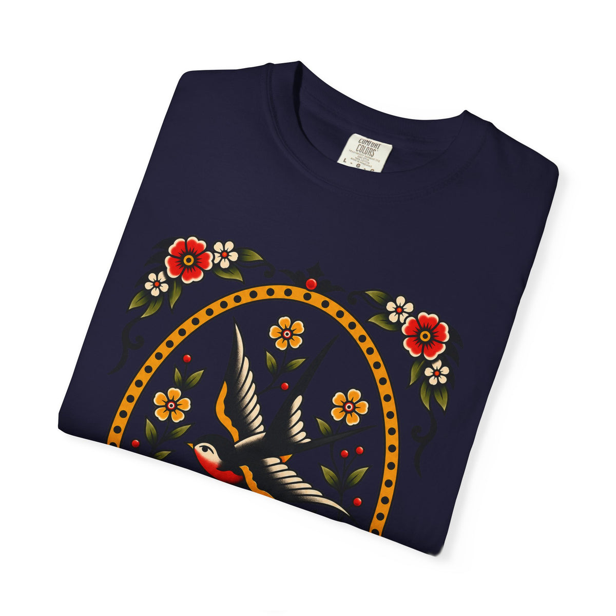 Swallow & Rose Tattoo Flash T-Shirt