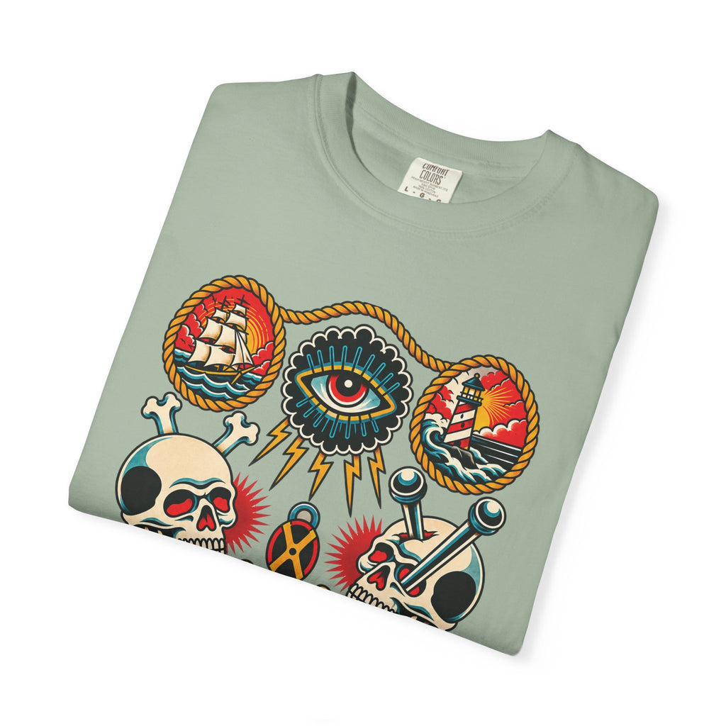American Traditional Tattoo Flash Sheet T-Shirt