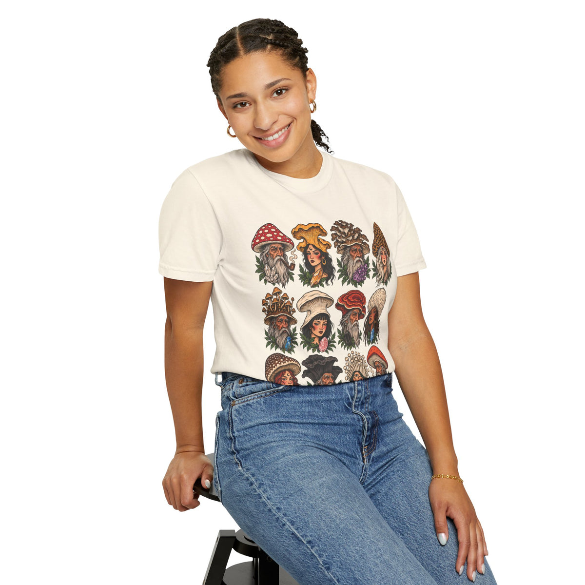 Mushroom Folks Tattoo Flash T Shirt