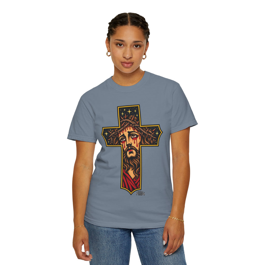 Matthew 11:28 Jesus Cross Tattoo Flash T-Shirt