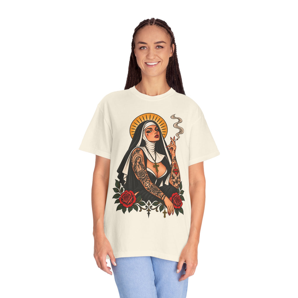 Rebel Nun Tattoo Flash T-Shirt